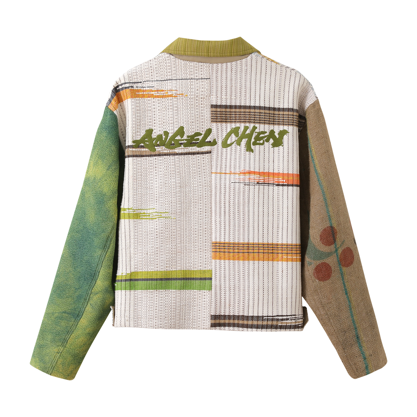 PATCHED TEXTILE COACH JACKET GREEN FOR HER