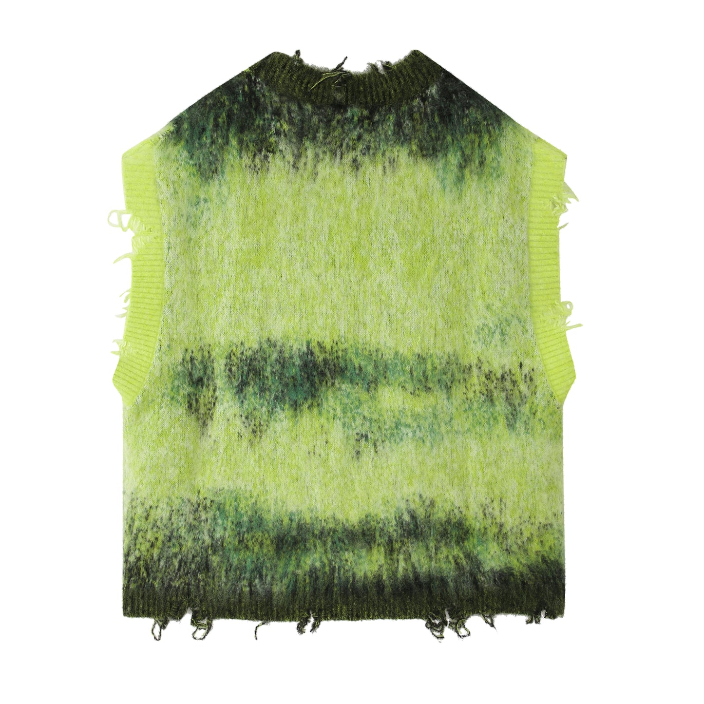 LIME DISTRESSED KNIT VEST FOR HER