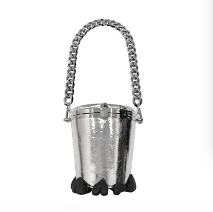ANGEL CHEN LEATHER DRAGON TOOTH CHAIN BUCKET BAG